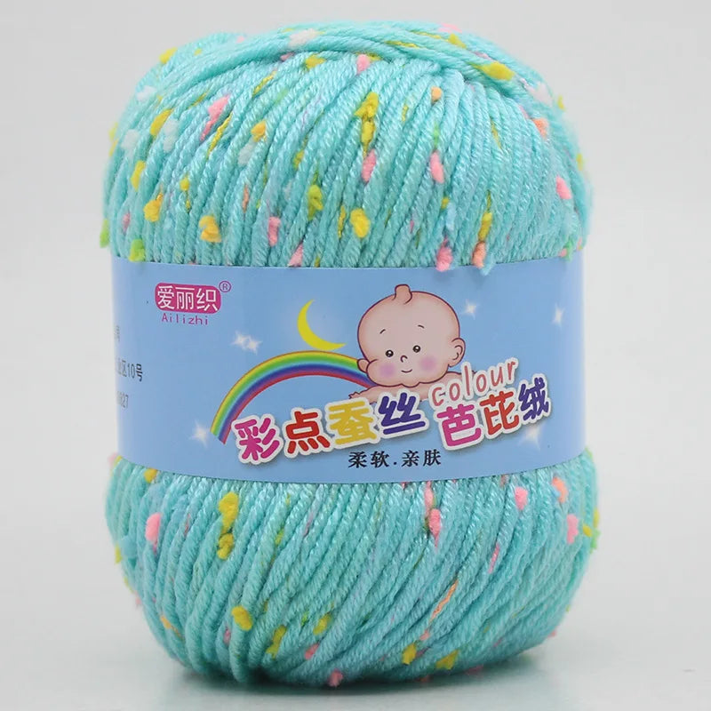 High Quality Worsted Wool Thread Colorful Eco-dyed Needlework Baby Cotton Cashmere Yarn For Hand Knitting Crochet Drop Shipping