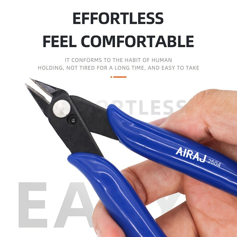 AIRAJ Flush Wire Cutters Side Cutters, Diagonal Side Cutting pliers, Wire Snips, Nippers, Small Wire Cutters for jewelry Making