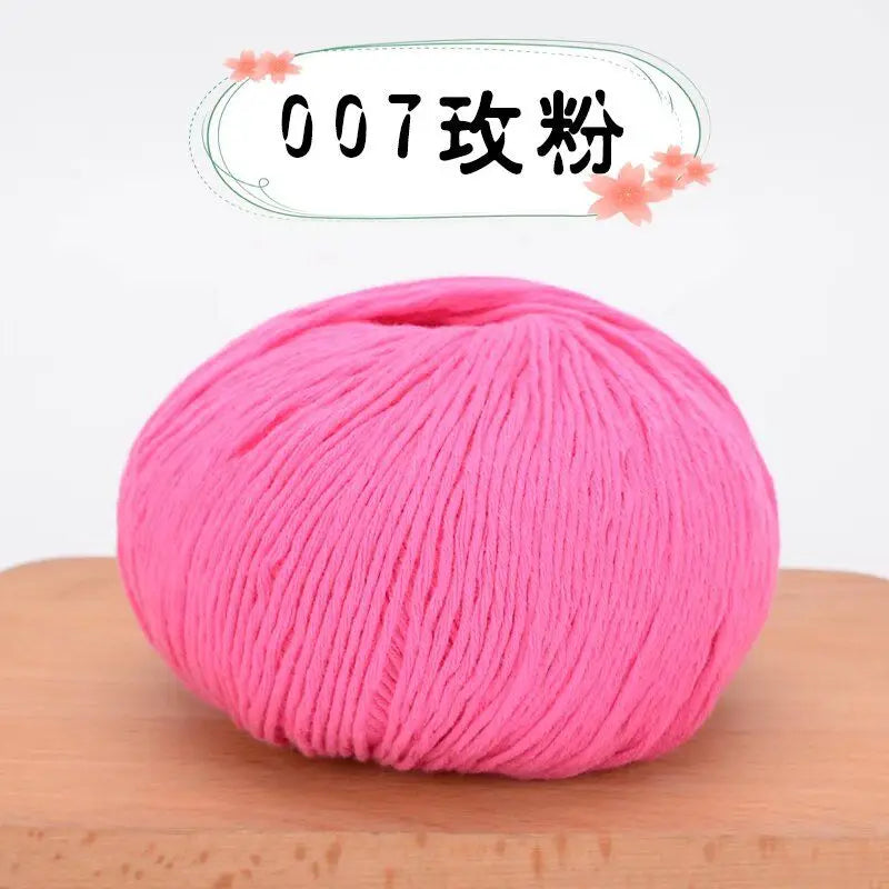 50g 100% Organic Cotton Yarn for Knitting Crocheting Crafts Hand Woven Sweater Yarn Cotton Yarn Threads Hand Knitted DIY Scarves