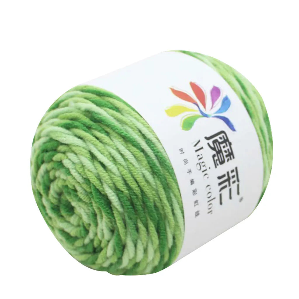 Rainbow Yarn Soft Cotton Knitting Wool Yarn For Crochet 5 Strands Of Hand Knitting Yarn For DIY Sweater Hand-knitted Crafts