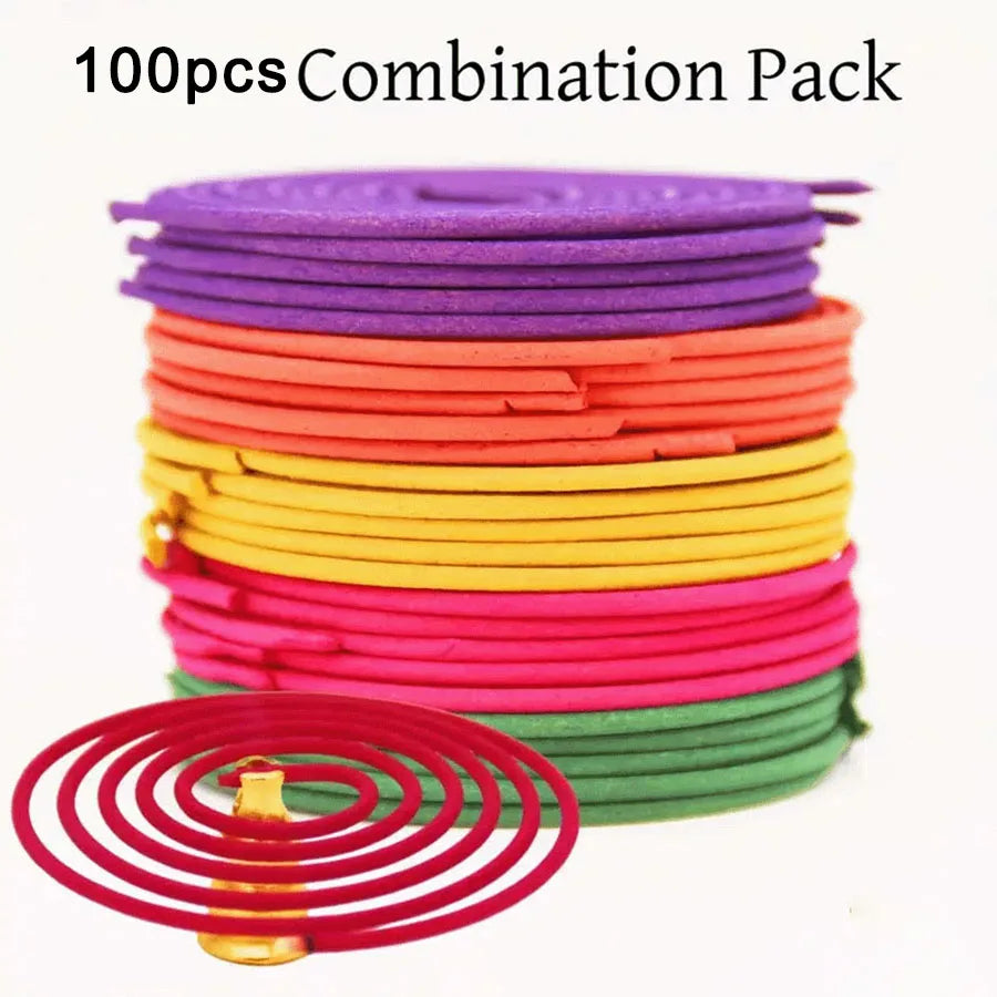 50pcs Mixed Fragrance Incense Sticks, Spiral Shape, Lemon, Rose, Jasmine, Lavender, Orange, 3-4 Hours Burn Time, Mild Fragrance,