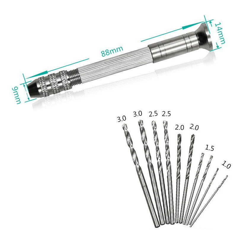 1pc Manual Woodworking Pin Vise, Steel Round Cap Watch Repair Pin Vice Craft Tools For Resin Zinc Alloy Jewelry Hole Maker Punch