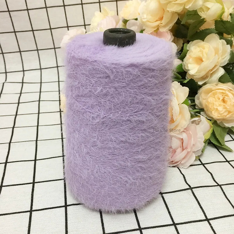 500g Imitation Mink Woolen Yarn Baby Thread Double-sided Woolen Thread DIY Hand-knitted Scarf Shawl Sweater Crochet Thread
