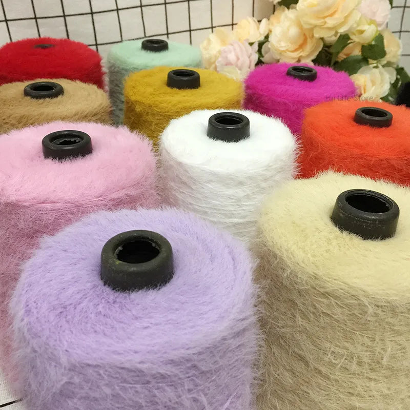 500g Imitation Mink Woolen Yarn Baby Thread Double-sided Woolen Thread DIY Hand-knitted Scarf Shawl Sweater Crochet Thread