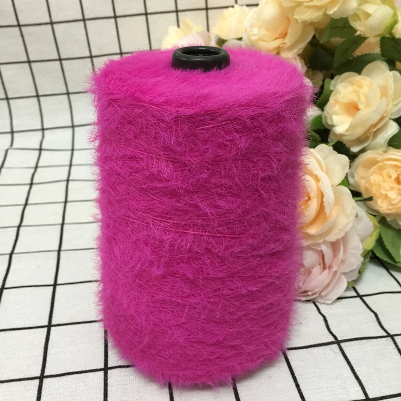 500g Imitation Mink Woolen Yarn Baby Thread Double-sided Woolen Thread DIY Hand-knitted Scarf Shawl Sweater Crochet Thread