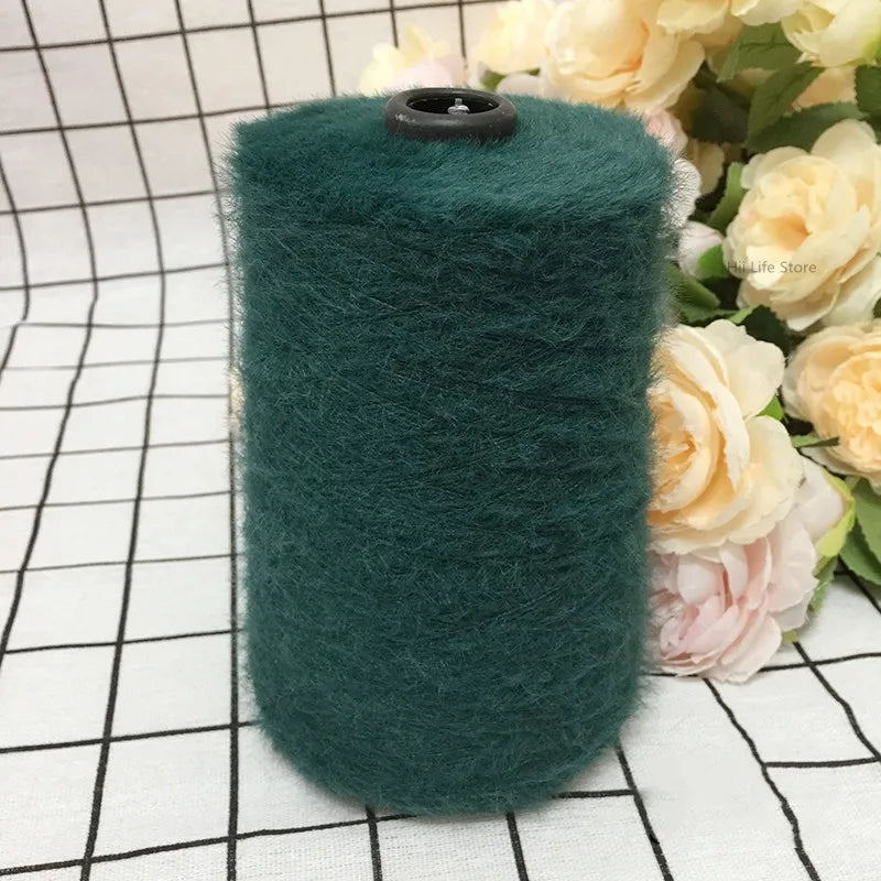 500g Imitation Mink Woolen Yarn Baby Thread Double-sided Woolen Thread DIY Hand-knitted Scarf Shawl Sweater Crochet Thread