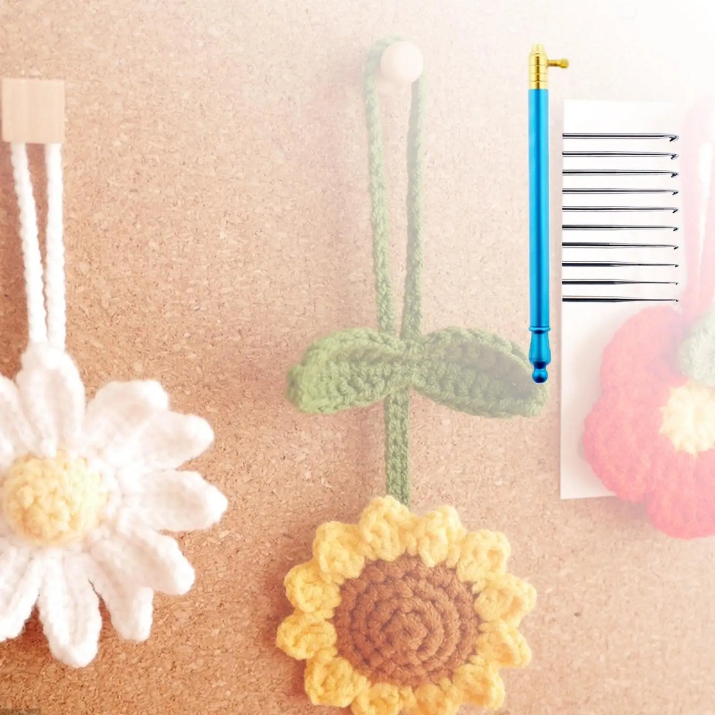 Crochet Hook Kit with Interchangeable Pins for Crafting Projects