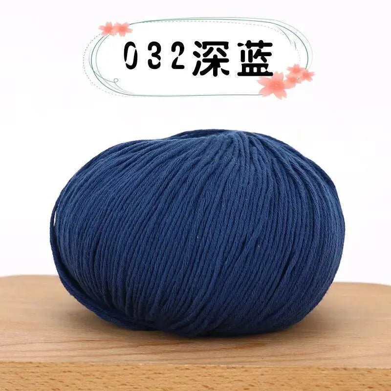 50g 100% Organic Cotton Yarn for Knitting Crocheting Crafts Hand Woven Sweater Yarn Cotton Yarn Threads Hand Knitted DIY Scarves