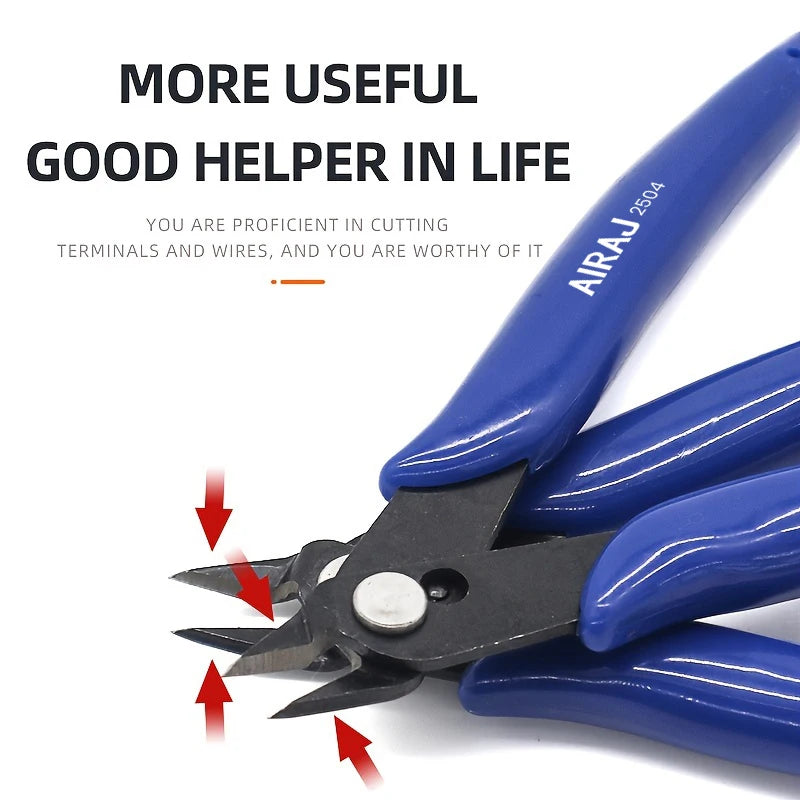 AIRAJ Flush Wire Cutters Side Cutters, Diagonal Side Cutting pliers, Wire Snips, Nippers, Small Wire Cutters for jewelry Making