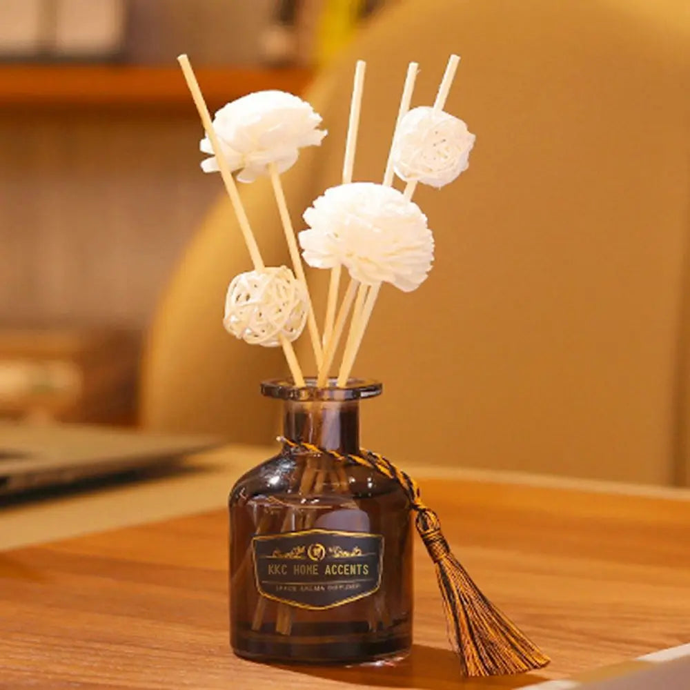 Air Freshener Aroma Oil Diffuser Bathroom  Artificial Flower Aromatherapy Rattan  Diffuser Aromatherapy Flower