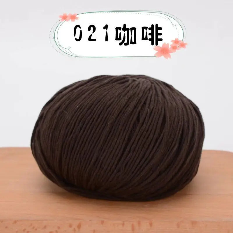 50g 100% Organic Cotton Yarn for Knitting Crocheting Crafts Hand Woven Sweater Yarn Cotton Yarn Threads Hand Knitted DIY Scarves