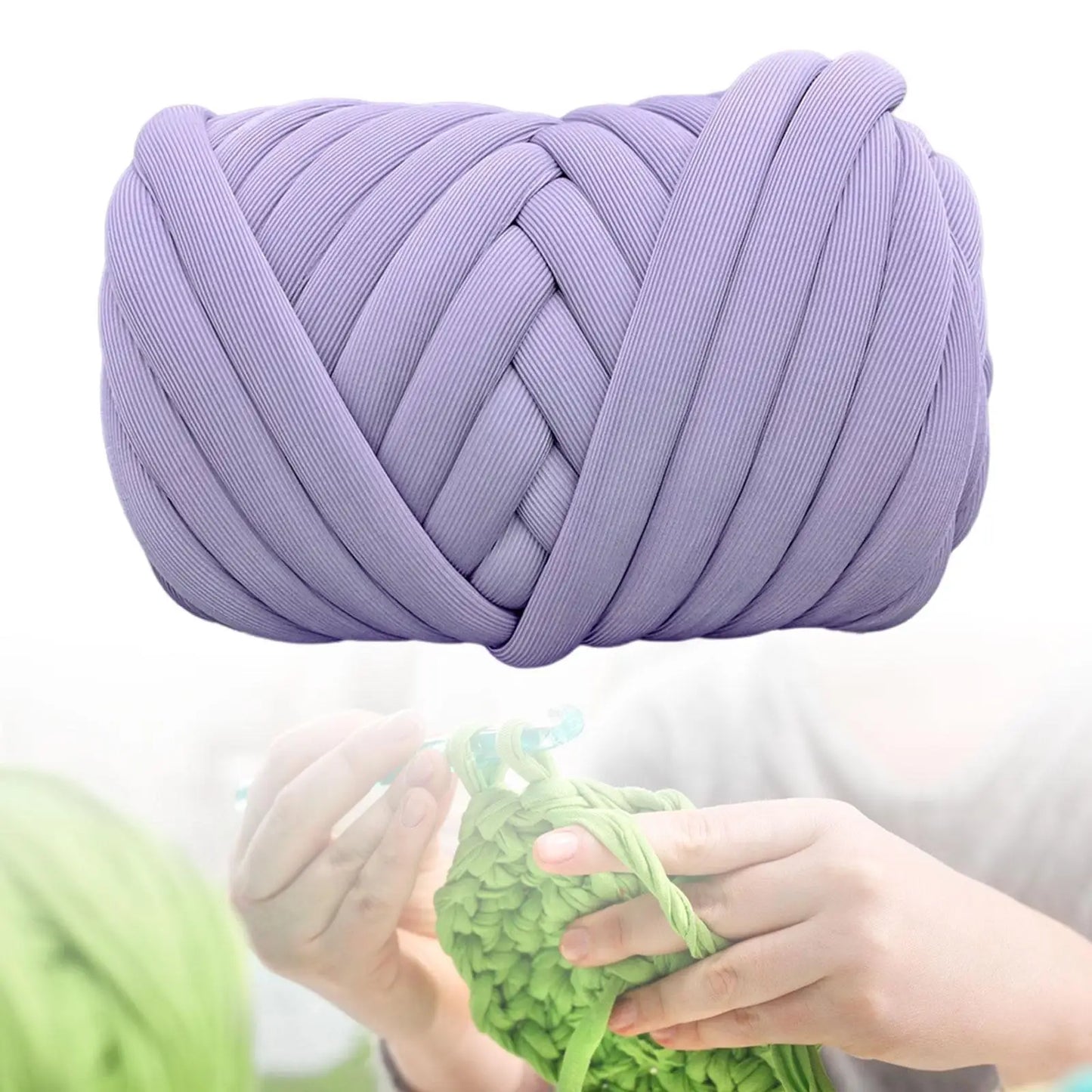Chunky Yarn Washable Braided Knot 500G Tube Giant Yarn Jumbo Tubular Yarn for Crochet Rug Making Blanket Pillow Throw