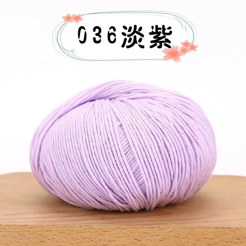 50g 100% Organic Cotton Yarn for Knitting Crocheting Crafts Hand Woven Sweater Yarn Cotton Yarn Threads Hand Knitted DIY Scarves