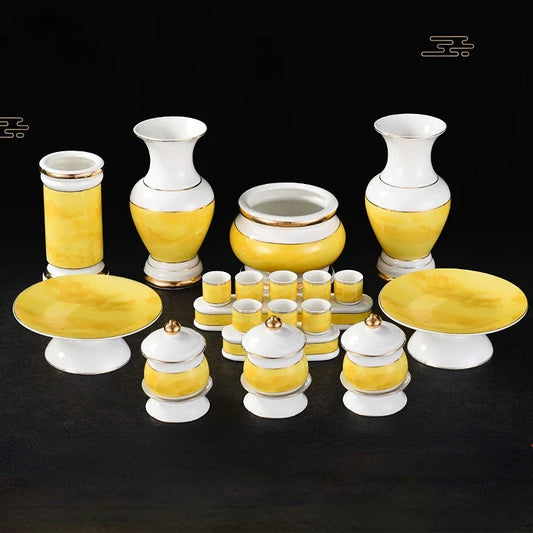 Incense burner for Buddha, household, indoor, ceramic, large incense burner, Buddhist utensils, holy water cup, incense burning