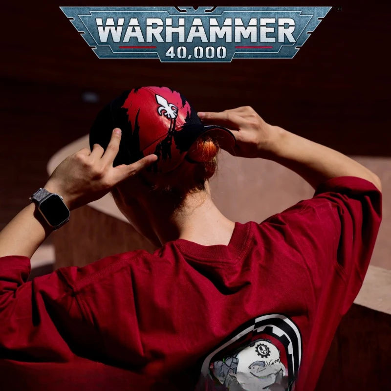 Warhammer 40000 Imperial Fists Blood Angel Ultramarines Anime Peripherals Creative Personality Cartoon Print Boys Versatile Cap