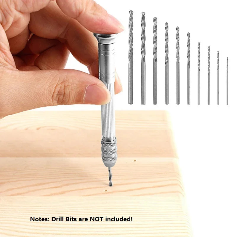 1pc Manual Woodworking Pin Vise, Steel Round Cap Watch Repair Pin Vice Craft Tools For Resin Zinc Alloy Jewelry Hole Maker Punch