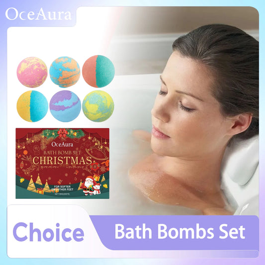 6/12/18pcs Bath Bombs for Kids With Surprise Bubble Bath Ball Anti Fatigue Relaxing Body Care Spa New Year Christmas Gift Set