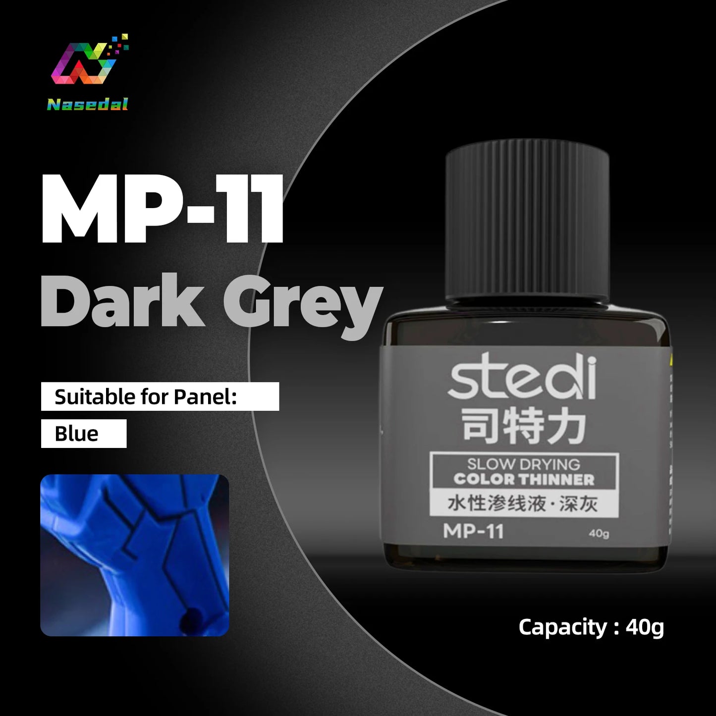 Stedi MP-10~MP-13 40g Water-Based Panel Line Paint Weathering Color for Gundam Military Plastic Model Painting Tools DIY Craft