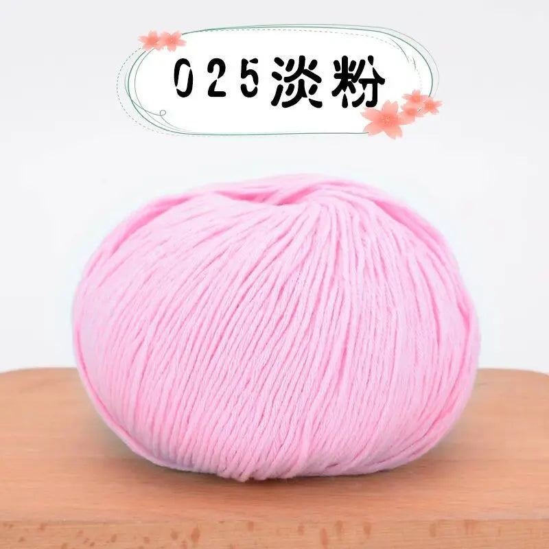 50g 100% Organic Cotton Yarn for Knitting Crocheting Crafts Hand Woven Sweater Yarn Cotton Yarn Threads Hand Knitted DIY Scarves