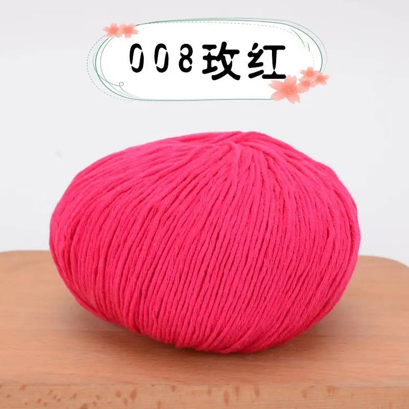 50g 100% Organic Cotton Yarn for Knitting Crocheting Crafts Hand Woven Sweater Yarn Cotton Yarn Threads Hand Knitted DIY Scarves
