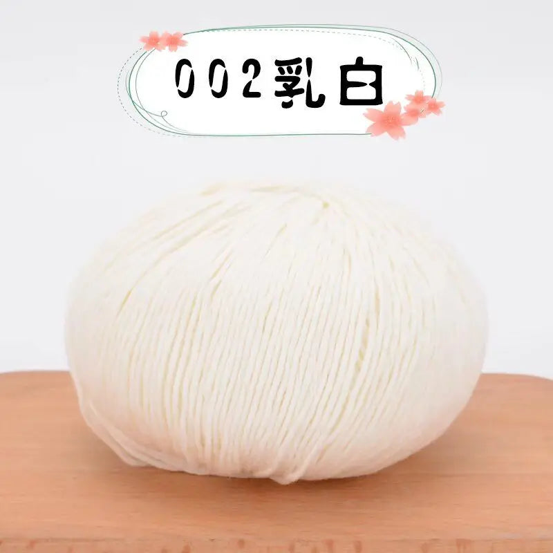 50g 100% Organic Cotton Yarn for Knitting Crocheting Crafts Hand Woven Sweater Yarn Cotton Yarn Threads Hand Knitted DIY Scarves