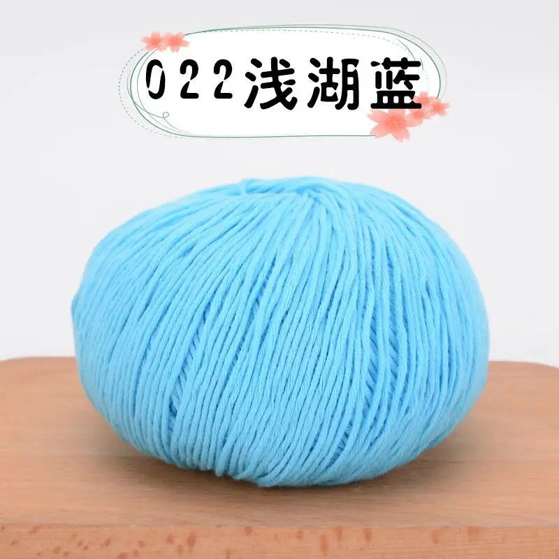 50g 100% Organic Cotton Yarn for Knitting Crocheting Crafts Hand Woven Sweater Yarn Cotton Yarn Threads Hand Knitted DIY Scarves