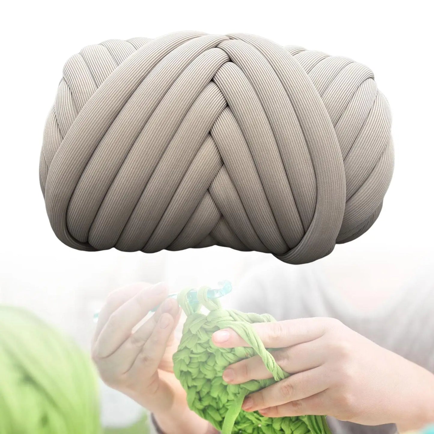 Chunky Yarn Washable Braided Knot 500G Tube Giant Yarn Jumbo Tubular Yarn for Crochet Rug Making Blanket Pillow Throw