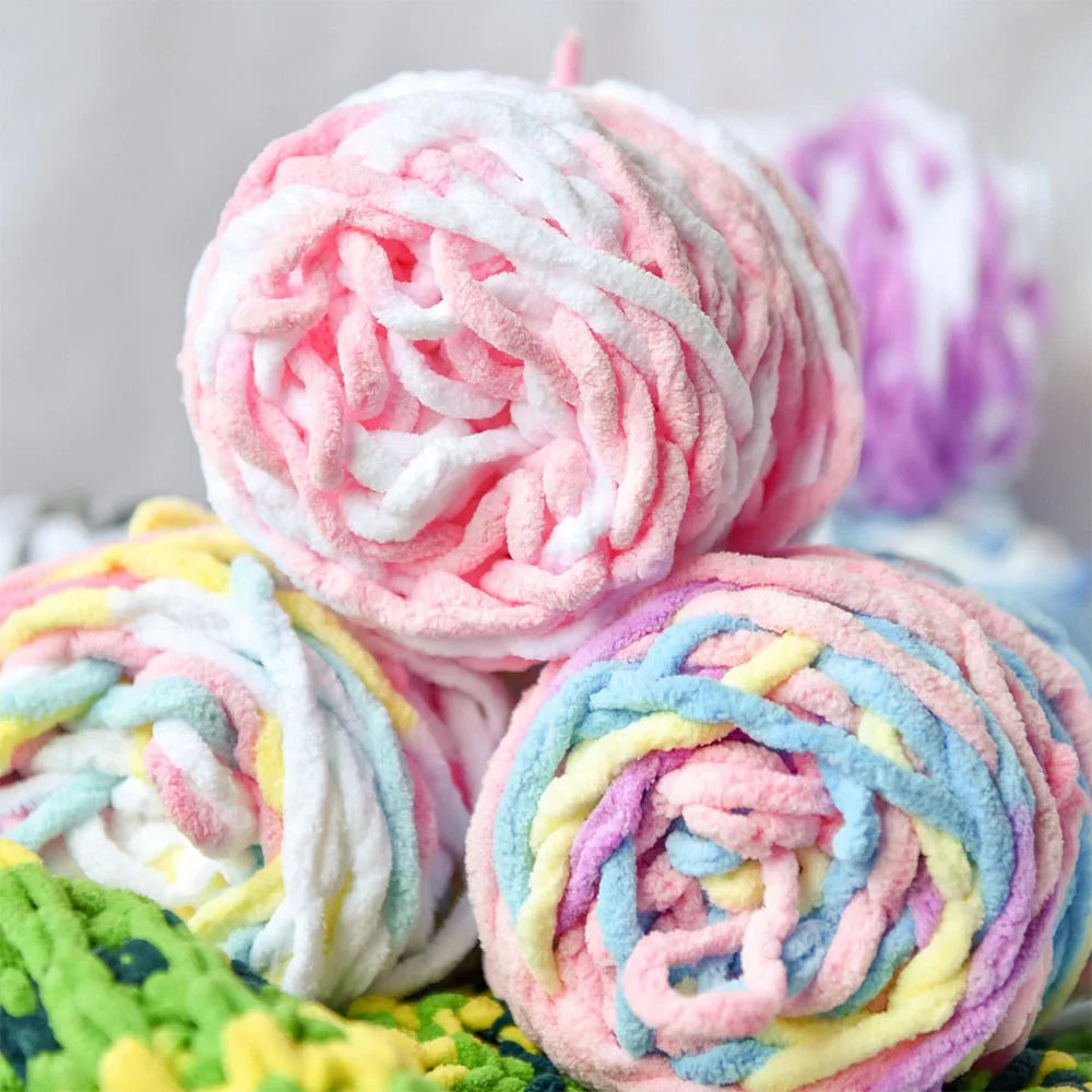 Colorful Knitting Yarn for Handmade Crochet Sweater Baby Hats Blanket Thread Soft Thick Ice Line Yarns DIY Woven Sewing Supplies
