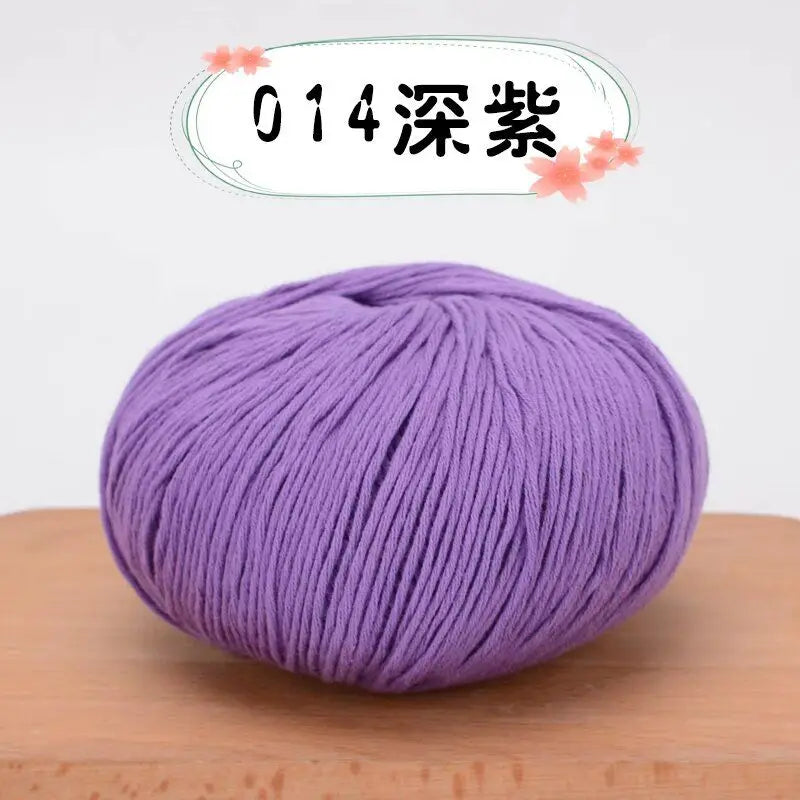 50g 100% Organic Cotton Yarn for Knitting Crocheting Crafts Hand Woven Sweater Yarn Cotton Yarn Threads Hand Knitted DIY Scarves