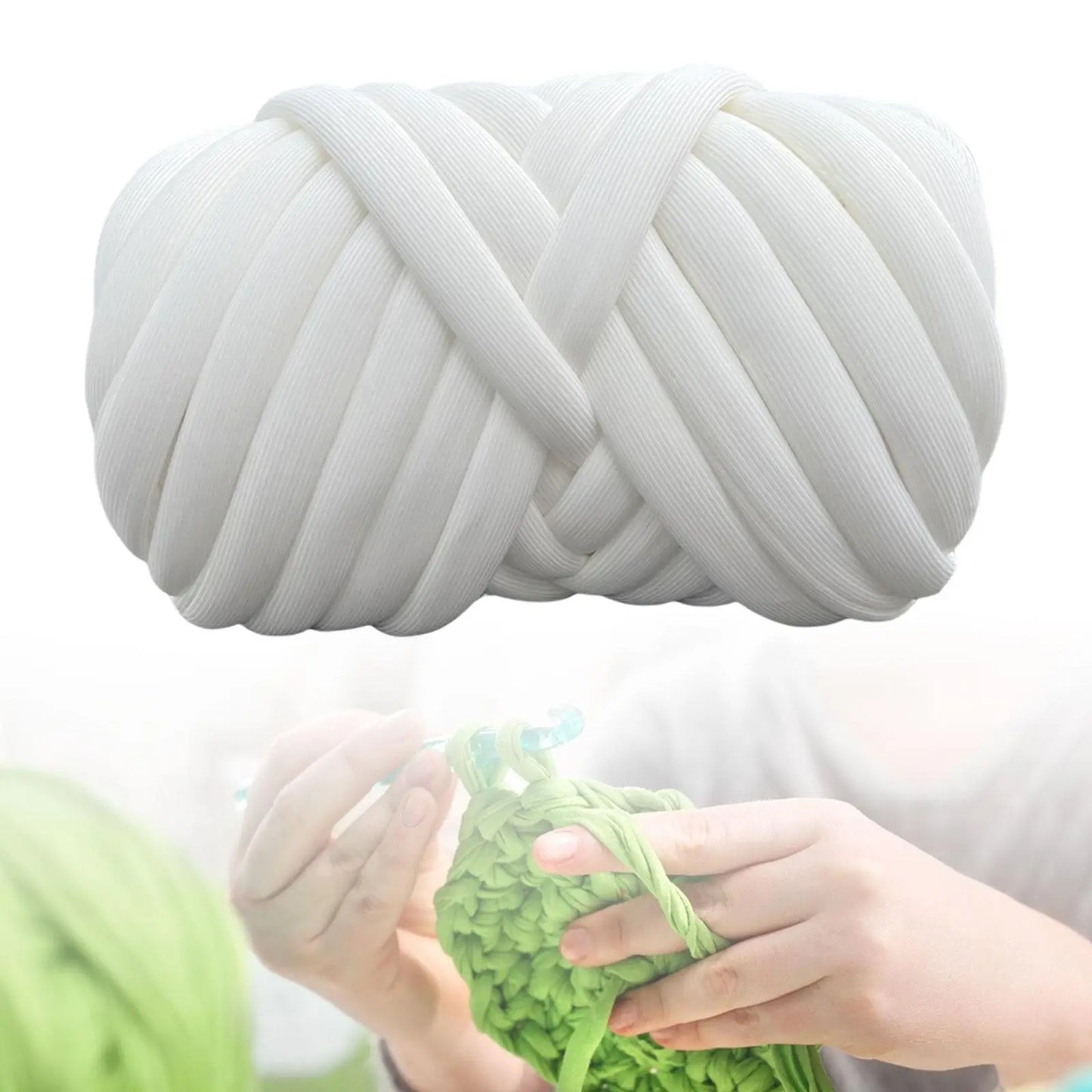 Chunky Yarn Washable Braided Knot 500G Tube Giant Yarn Jumbo Tubular Yarn for Crochet Rug Making Blanket Pillow Throw