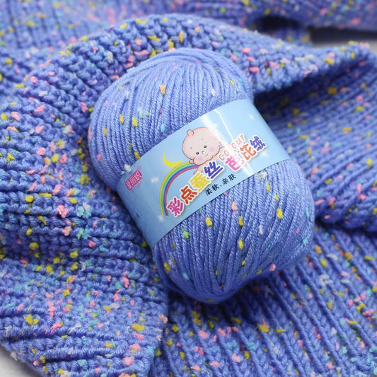 High Quality Worsted Wool Thread Colorful Eco-dyed Needlework Baby Cotton Cashmere Yarn For Hand Knitting Crochet Drop Shipping