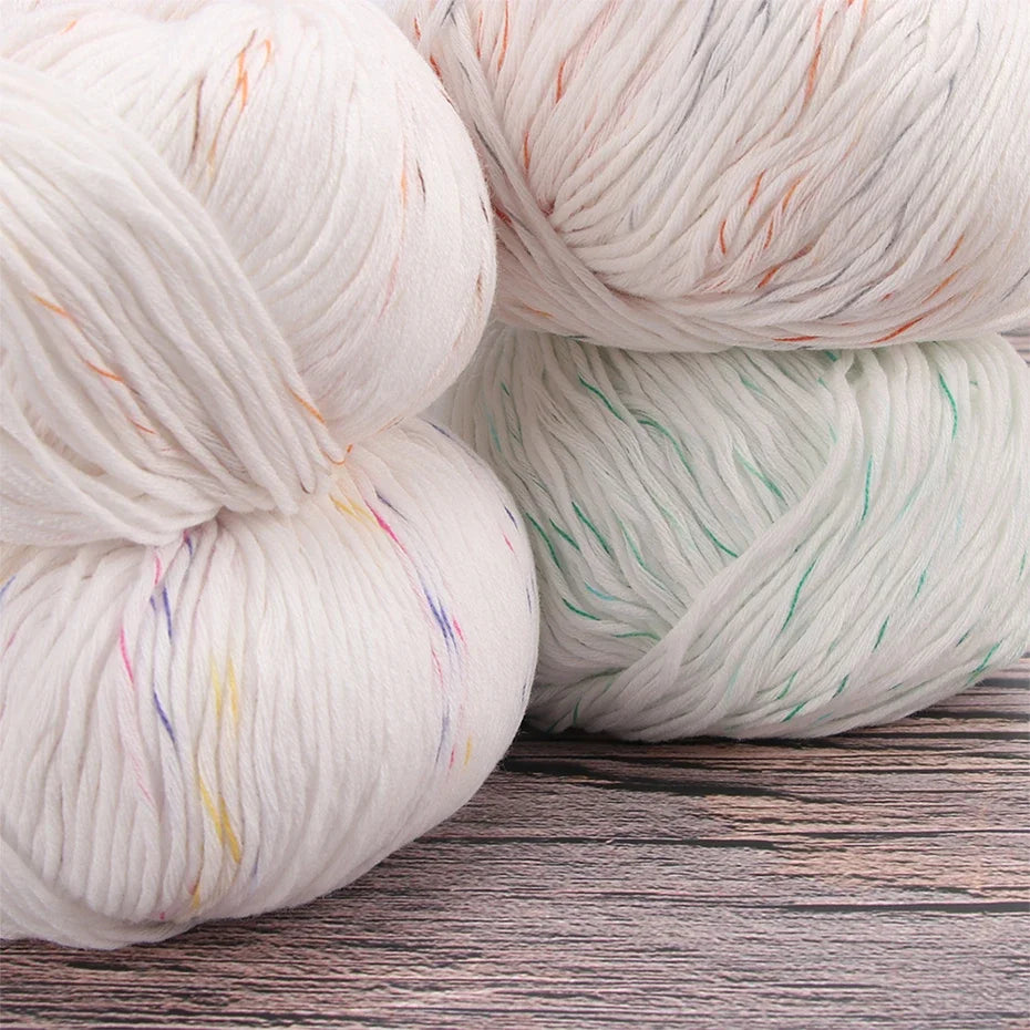 50g 100% Organic Cotton Yarn for Knitting Crocheting Crafts Hand Woven Sweater Yarn Cotton Yarn Threads Hand Knitted DIY Scarves