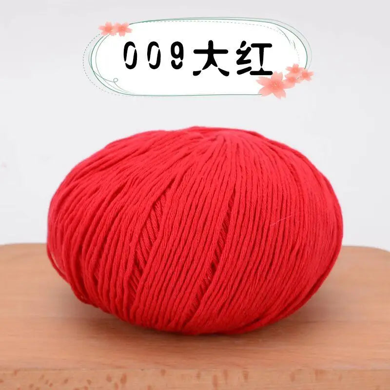 50g 100% Organic Cotton Yarn for Knitting Crocheting Crafts Hand Woven Sweater Yarn Cotton Yarn Threads Hand Knitted DIY Scarves