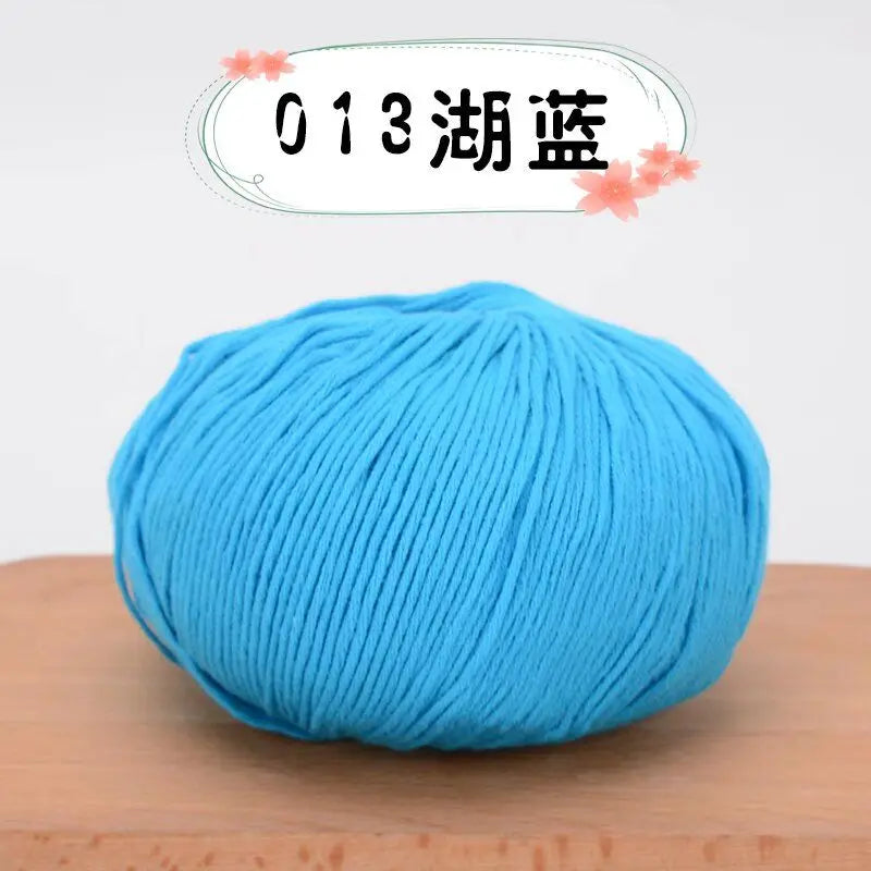 50g 100% Organic Cotton Yarn for Knitting Crocheting Crafts Hand Woven Sweater Yarn Cotton Yarn Threads Hand Knitted DIY Scarves