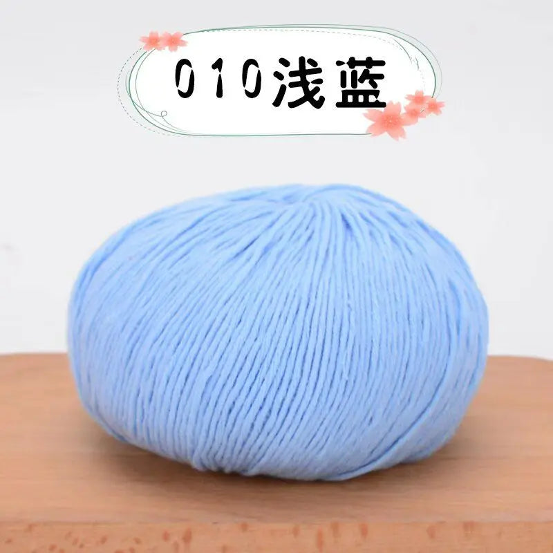 50g 100% Organic Cotton Yarn for Knitting Crocheting Crafts Hand Woven Sweater Yarn Cotton Yarn Threads Hand Knitted DIY Scarves