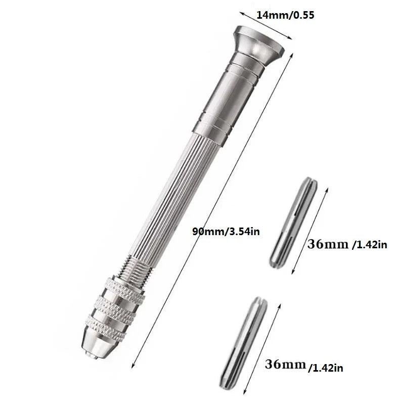 1pc Manual Woodworking Pin Vise, Steel Round Cap Watch Repair Pin Vice Craft Tools For Resin Zinc Alloy Jewelry Hole Maker Punch