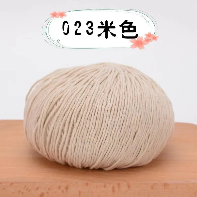 50g 100% Organic Cotton Yarn for Knitting Crocheting Crafts Hand Woven Sweater Yarn Cotton Yarn Threads Hand Knitted DIY Scarves