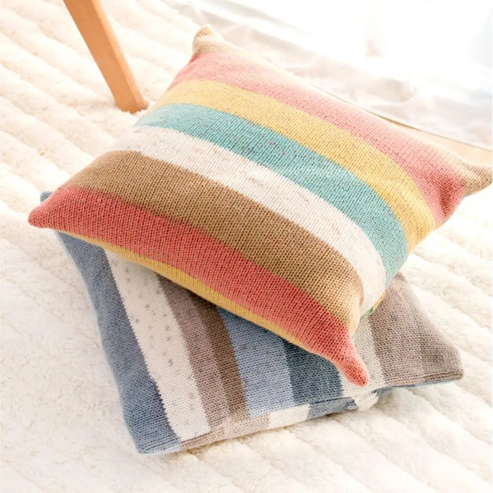 100grams Rainbow Color Hand-woven Cotton Yarn Soft Crochet Thick Yarn For Hand Knitting Warm Sweater Sofa Cushion Scarf DIY