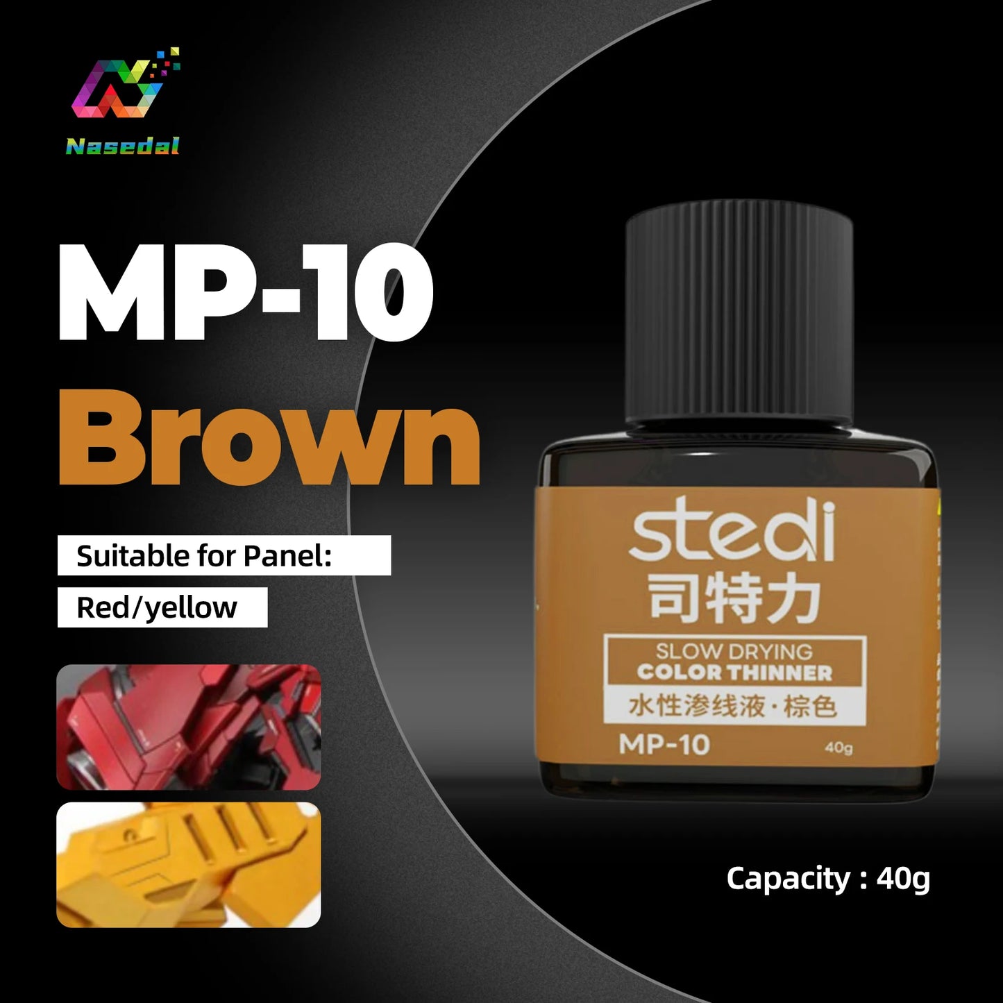 Stedi MP-10~MP-13 40g Water-Based Panel Line Paint Weathering Color for Gundam Military Plastic Model Painting Tools DIY Craft