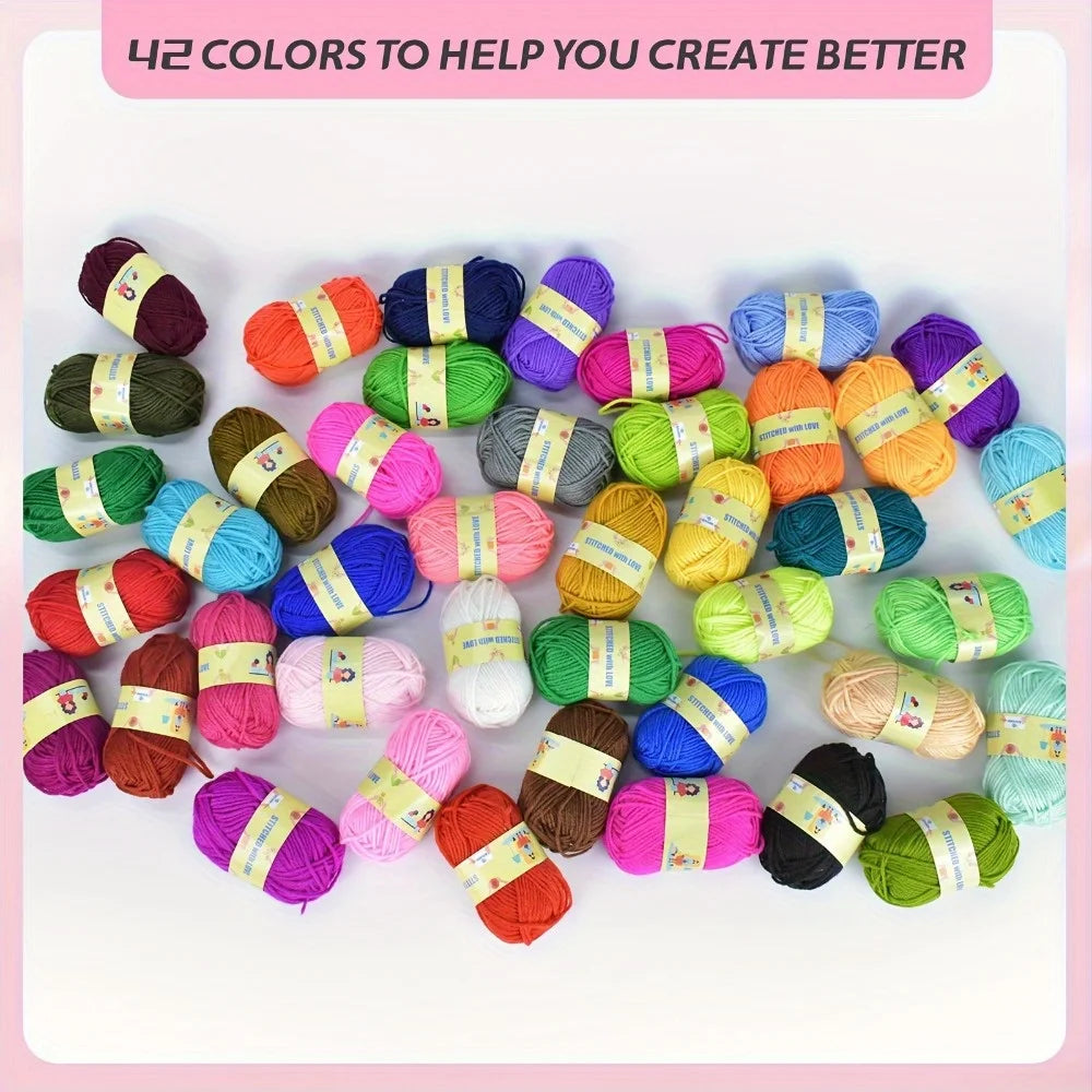 169 pieces/set ultimate crochet kit - suitable for beginners and experienced craftsmen, equipped with yarn and hooks, perfect for kids and adults