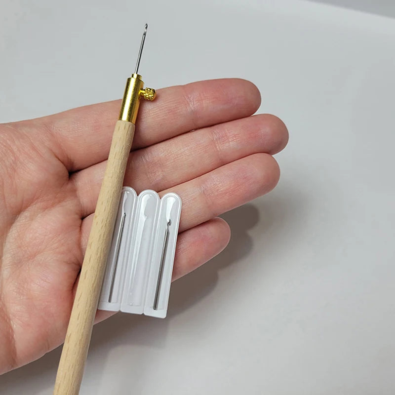 1set French embroidery crochet DIY hand cross stitch cotto crochet 3 needles