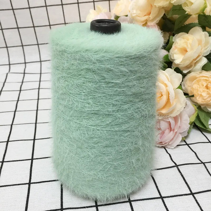 500g Imitation Mink Woolen Yarn Baby Thread Double-sided Woolen Thread DIY Hand-knitted Scarf Shawl Sweater Crochet Thread