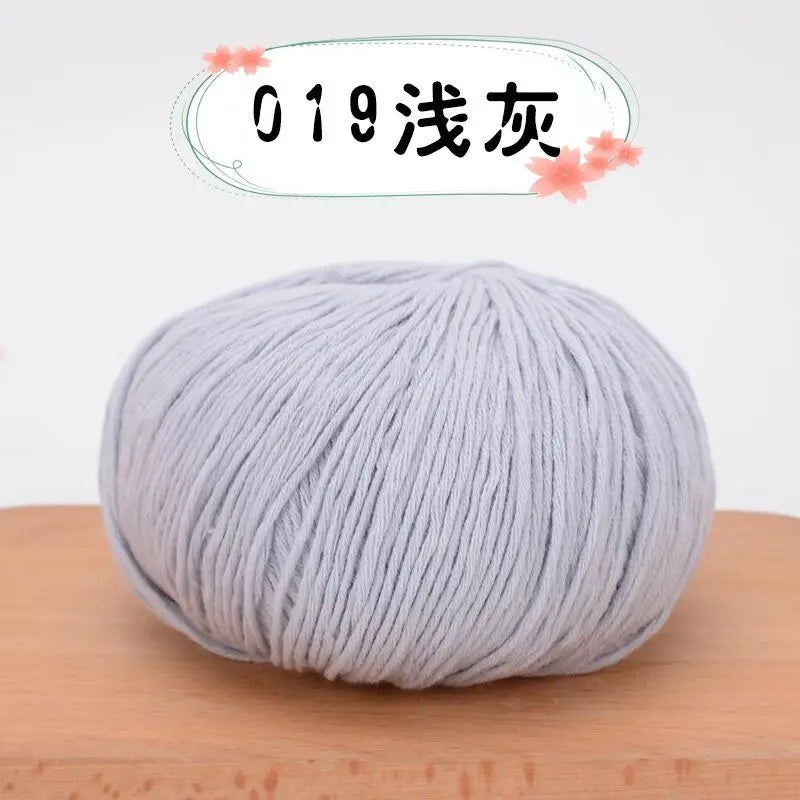 50g 100% Organic Cotton Yarn for Knitting Crocheting Crafts Hand Woven Sweater Yarn Cotton Yarn Threads Hand Knitted DIY Scarves