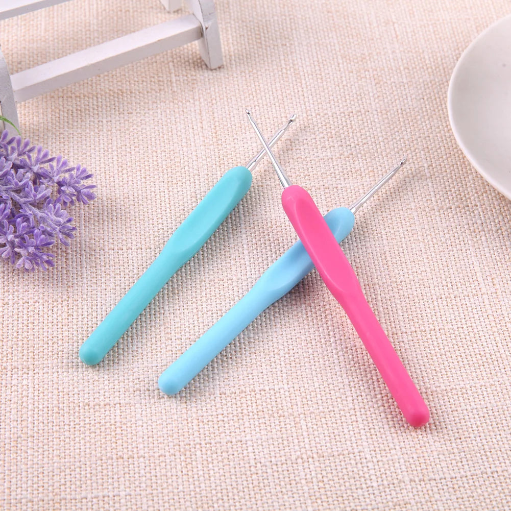 9/14/16PCS Crochet Hooks Kits with Storage Bag Soft Handle Crochet Needles Yarn Weave Knitting Needles Set DIY Weaving Tool