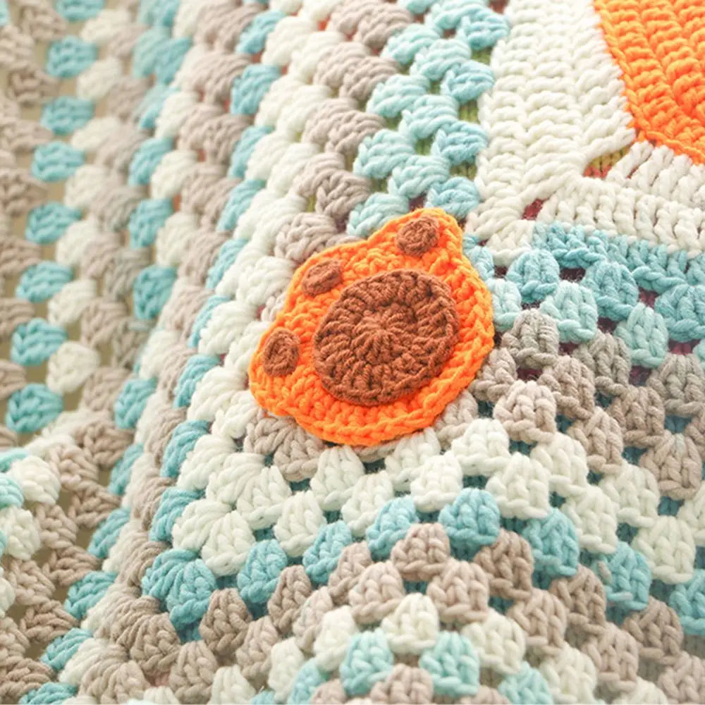 100grams Rainbow Color Hand-woven Cotton Yarn Soft Crochet Thick Yarn For Hand Knitting Warm Sweater Sofa Cushion Scarf DIY