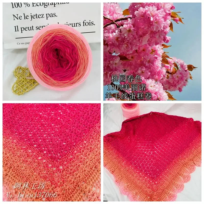 100% Merino Wool Pure Wool Yarn 250g Long Section Dyed Autumn Sweatershawl Diy Handmade Crochet Scarf Thread for Knitting