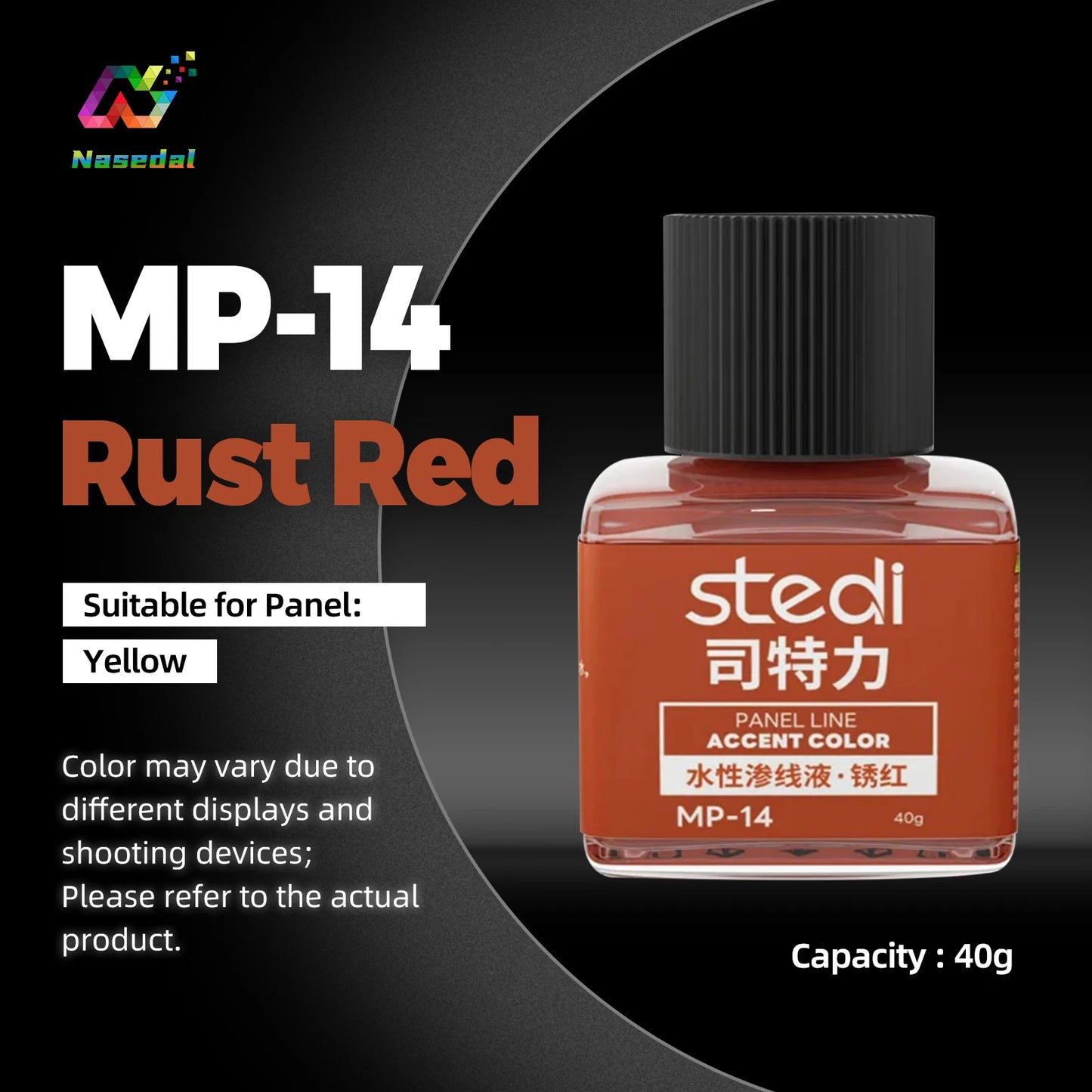 Stedi MP-10~MP-13 40g Water-Based Panel Line Paint Weathering Color for Gundam Military Plastic Model Painting Tools DIY Craft