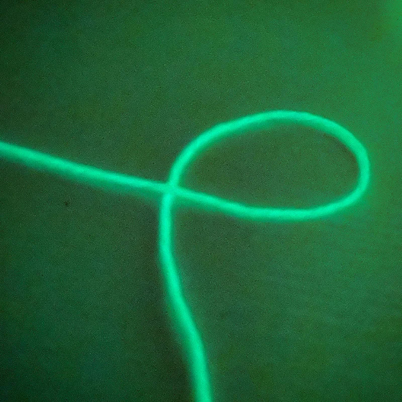 2023 Novel Functional Yarn Glow In The Dark Polyester Luminous Chunky Yarn 2mm for Hand Knitting Carpet Sweater Hat Wool Yarn