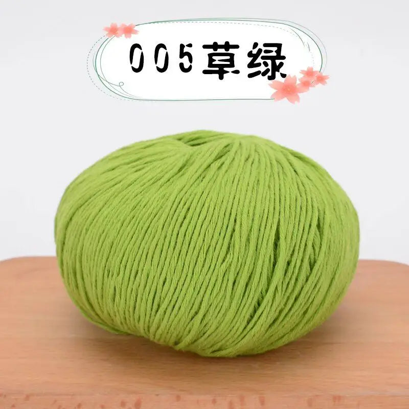 50g 100% Organic Cotton Yarn for Knitting Crocheting Crafts Hand Woven Sweater Yarn Cotton Yarn Threads Hand Knitted DIY Scarves