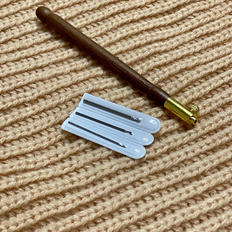 1set French embroidery crochet DIY hand cross stitch cotto crochet 3 needles